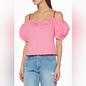 🤍 STAUD Pink RUBY Off the Shoulder Top